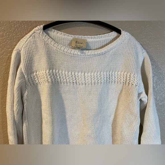 Elie Tahari Women's White Knit Sweater - Picture 3 of 5